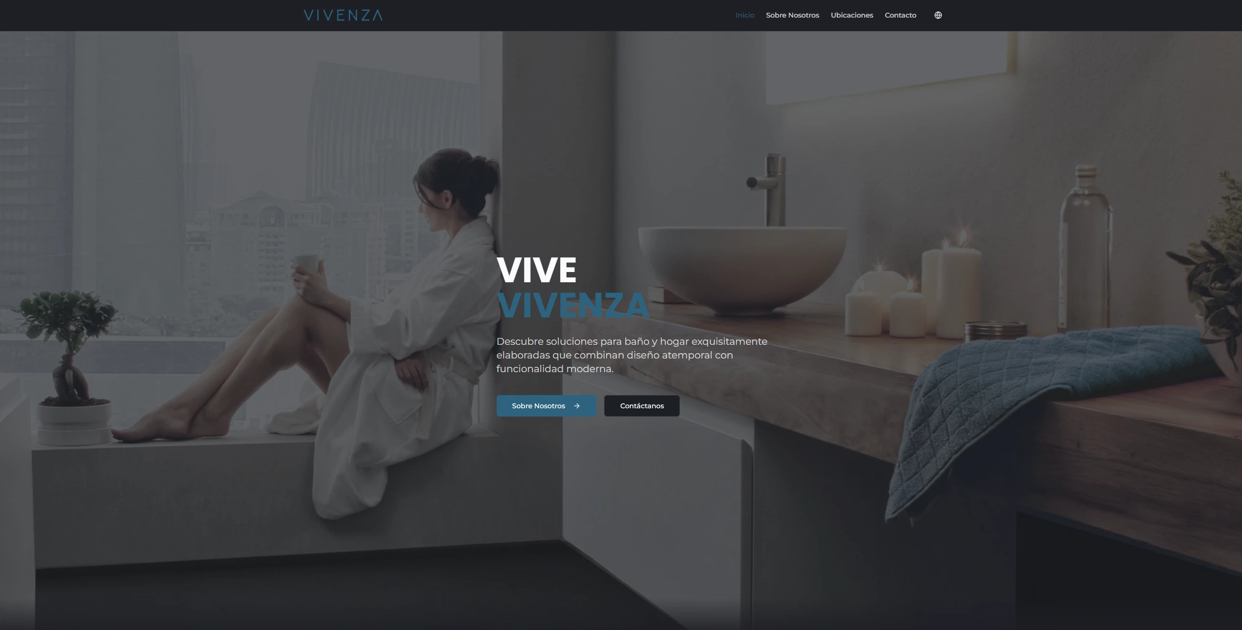 Captura de pantalla del rediseño de Vivenza Expo mostrando diseño moderno y responsivo con mejoras en UX/UI